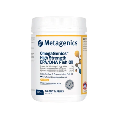 OmegaGenics High Strength EPA/DHA Fish Oil 240 Capsules